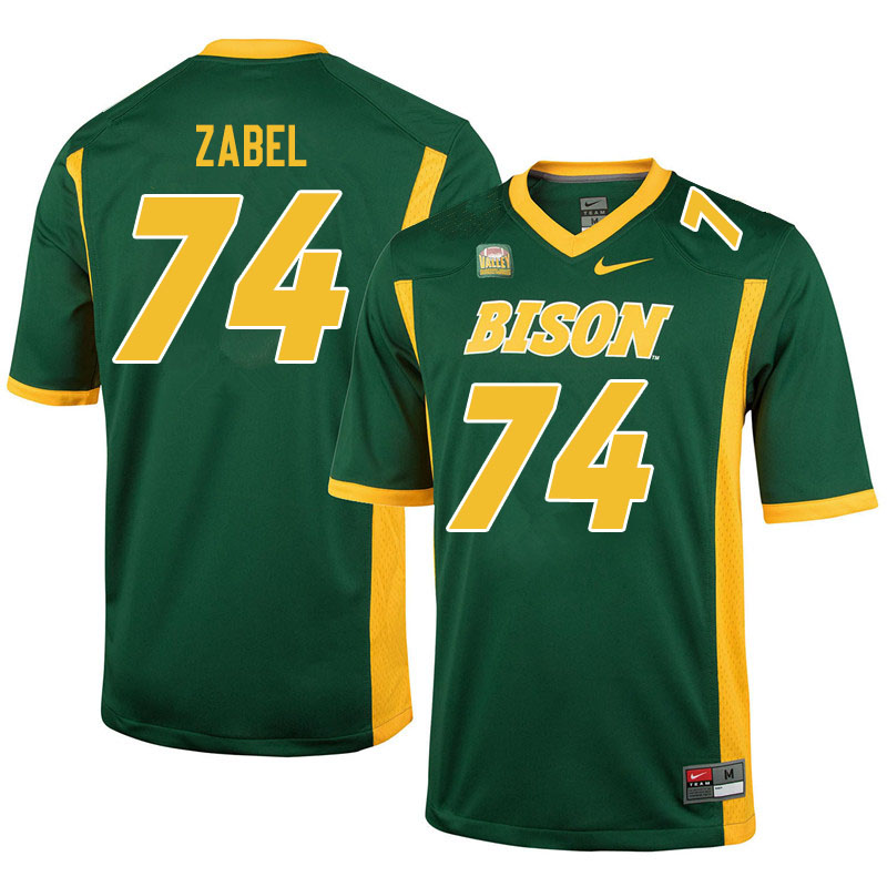 Men #74 Grey Zabel North Dakota State Bison College Football Jerseys Sale-Green